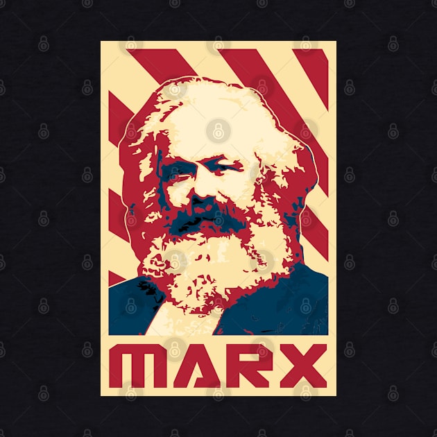 Karl Marx Retro Propaganda by Nerd_art